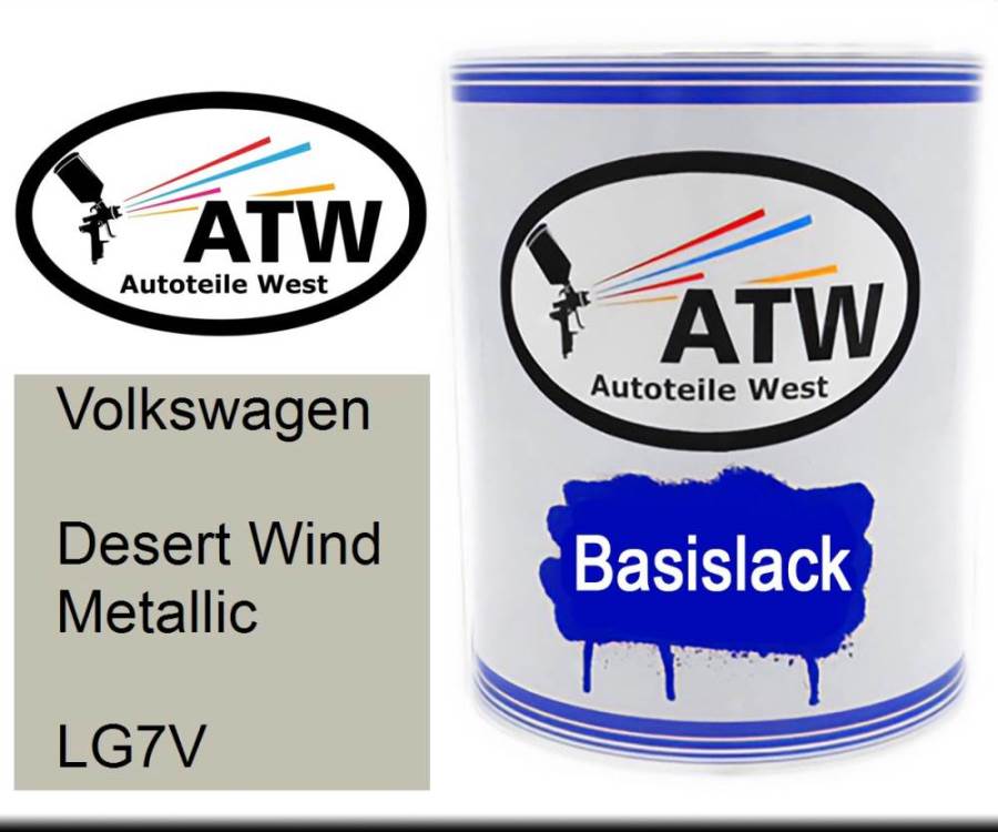 Volkswagen, Desert Wind Metallic, LG7V: 1L Lackdose, von ATW Autoteile West.